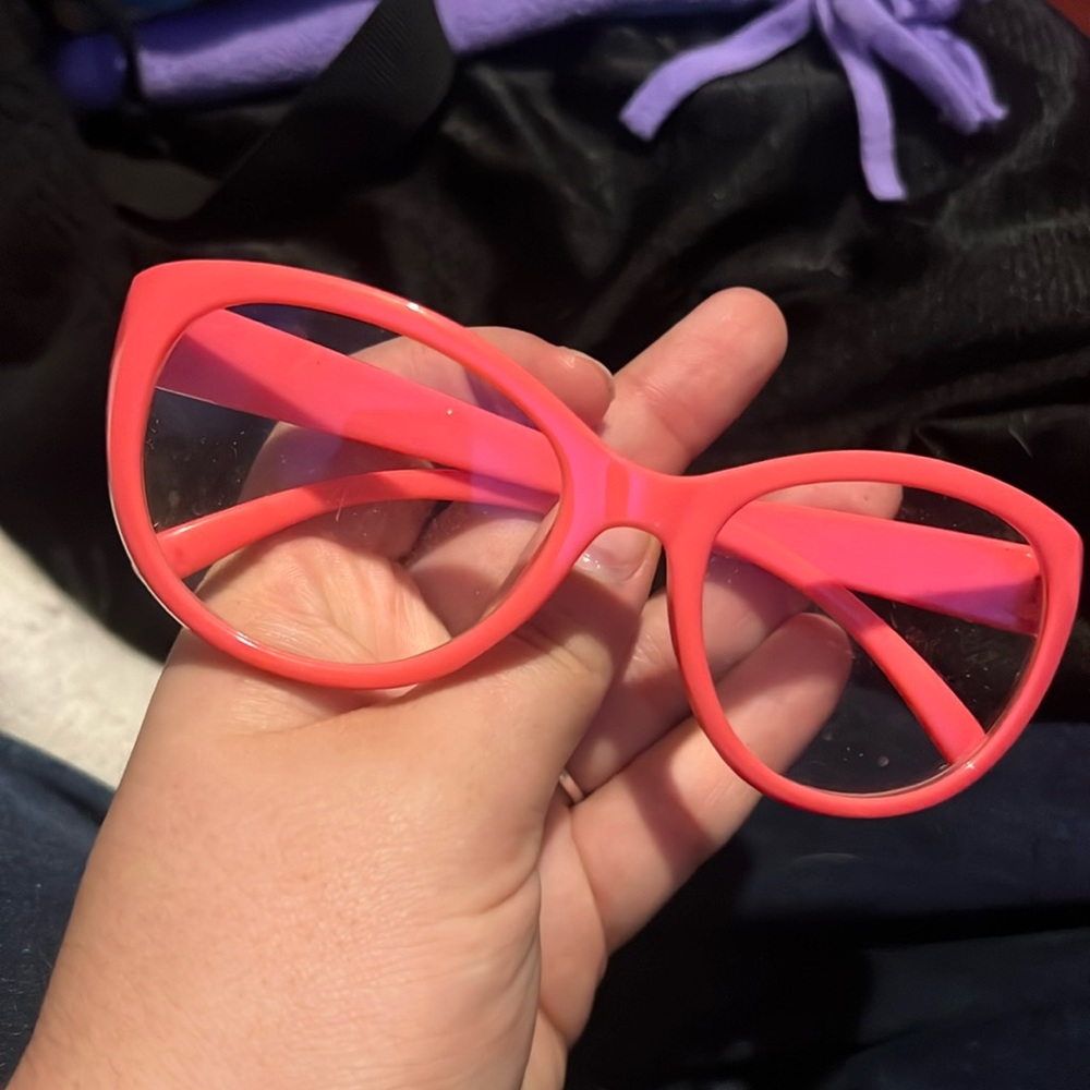 Hot pink Betsy Johnson glasses